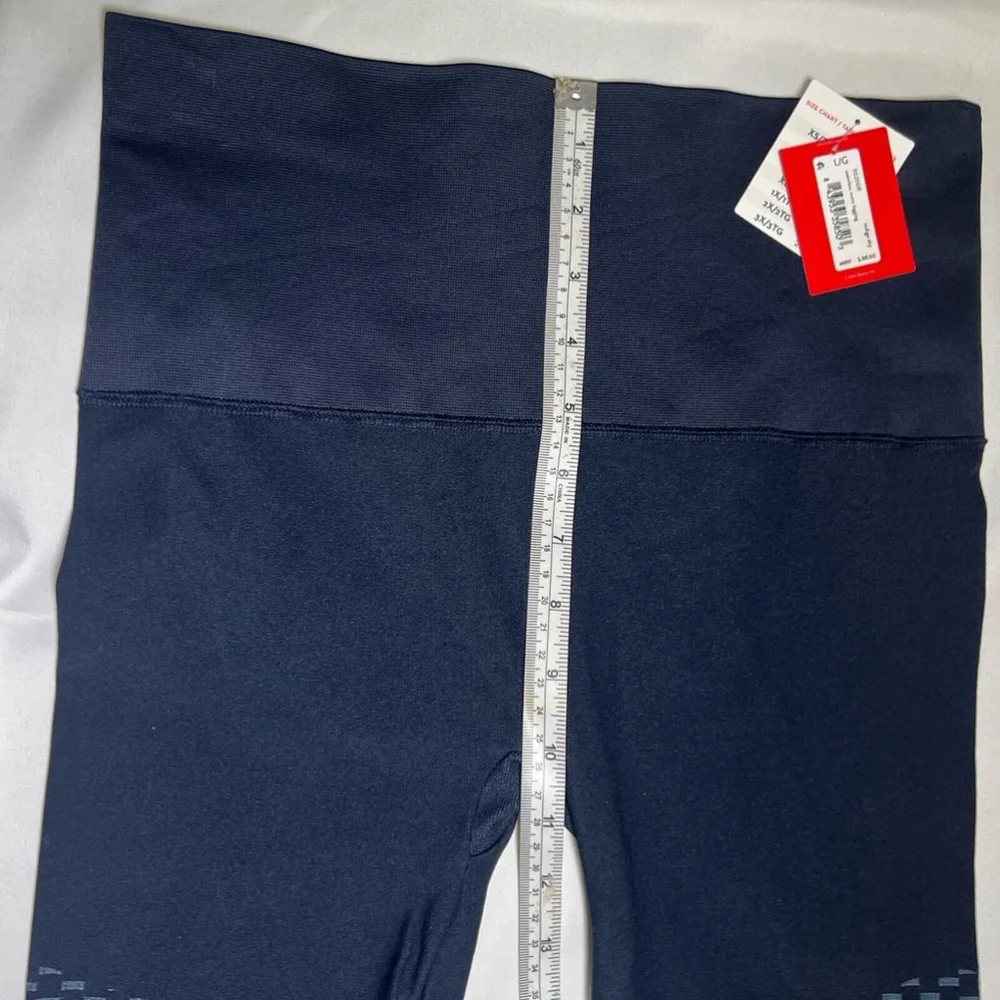 Spanx Women's Look At Me Now Seamless Moto Leggings Indigo Sky Sz L